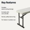 imageAmazon Basics 6ft Folding Bench for Indoor amp Outdoor Use with Carrying Handle BlackWhite