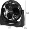 imageAmazon Basics Air Circulator Fan Desk Fan for Bedroom Home and Office With 90Degree Tilt Head 3 Speed Settings Lightweight 42 LBS 70 Watts Black 148Wx76Dx141H148W x 76D x 141H