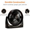 imageAmazon Basics Air Circulator Fan Desk Fan for Bedroom Home and Office With 90Degree Tilt Head 3 Speed Settings Lightweight 42 LBS 70 Watts Black 148Wx76Dx141H148W x 76D x 141H