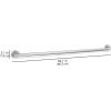 imageAmazon Basics Bathroom Handicap Safety Grab Bar 16 Inch Length 125 Inch Diameter Holds up to 500LBs ADA Compliant Stainless Steel150Inch Diameter