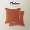 imageAmazon Basics Boucle Throw Pillow Covers for Couch Living Room Home Decor with Hidden Zipper Green 1818in Pack of 2Brown