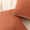 imageAmazon Basics Boucle Throw Pillow Covers for Couch Living Room Home Decor with Hidden Zipper Green 1818in Pack of 2Brown