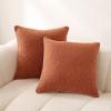 imageAmazon Basics Boucle Throw Pillow Covers for Couch Living Room Home Decor with Hidden Zipper Green 1818in Pack of 2Brown