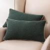 imageAmazon Basics Boucle Throw Pillow Covers for Couch Living Room Home Decor with Hidden Zipper Green 1818in Pack of 2Green