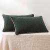 imageAmazon Basics Boucle Throw Pillow Covers for Couch Living Room Home Decor with Hidden Zipper Green 1818in Pack of 2Green