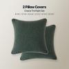 imageAmazon Basics Boucle Throw Pillow Covers for Couch Living Room Home Decor with Hidden Zipper Green 1818in Pack of 2Green