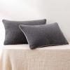 imageAmazon Basics Boucle Throw Pillow Covers for Couch Living Room Home Decor with Hidden Zipper Green 1818in Pack of 2Grey