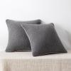imageAmazon Basics Boucle Throw Pillow Covers for Couch Living Room Home Decor with Hidden Zipper Green 1818in Pack of 2Grey