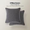 imageAmazon Basics Boucle Throw Pillow Covers for Couch Living Room Home Decor with Hidden Zipper Green 1818in Pack of 2Grey