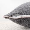 imageAmazon Basics Boucle Throw Pillow Covers for Couch Living Room Home Decor with Hidden Zipper Green 1818in Pack of 2Grey
