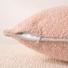 imageAmazon Basics Boucle Throw Pillow Covers for Couch Living Room Home Decor with Hidden Zipper Green 1818in Pack of 2Pink
