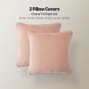 imageAmazon Basics Boucle Throw Pillow Covers for Couch Living Room Home Decor with Hidden Zipper Green 1818in Pack of 2Pink