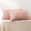 imageAmazon Basics Boucle Throw Pillow Covers for Couch Living Room Home Decor with Hidden Zipper Green 1818in Pack of 2Pink