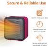 imageAmazon Basics Ceramic Space Heater Mini Heater for Office Desk Portable Tent Heater Indoor Use 500 W With TipOver Protection Lightweight 14 LBS Black 587D x 315W x 595HPink