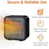 imageAmazon Basics Ceramic Space Heater Mini Heater for Office Desk Portable Tent Heater Indoor Use 500 W With TipOver Protection Lightweight 14 LBS Black 587D x 315W x 595HBlack