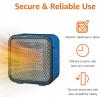 imageAmazon Basics Ceramic Space Heater Mini Heater for Office Desk Portable Tent Heater Indoor Use 500 W With TipOver Protection Lightweight 14 LBS Black 587D x 315W x 595HBlue