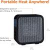 imageAmazon Basics Ceramic Space Heater Mini Heater for Office Desk Portable Tent Heater Indoor Use 500 W With TipOver Protection Lightweight 14 LBS Black 587D x 315W x 595HBlack