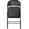 imageAmazon Basics Comfortable VinylPadded Metal Steel Folding Chairs for Events Easy to Fold and Store Black 4Pack