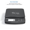 imageAmazon Basics Digital Postal Shipping Scale with Tare Function AC Adapter 65 lb Capacity 01 oz Readability LCD Display Black65 pound
