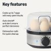 imageAmazon Basics Electric Egg Cooker for HardBoiled Eggs 7Egg Capacity BPA Free Black