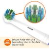 imageAmazon Basics Electric Toothbrush Replacement Heads Compatible with Most OralB Brushes White 3 Count1 Count Pack of 3