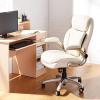 imageAmazon Basics Ergonomic Executive Office Desk Chair with Lumbar Support Flipup Armrests Adjustable Height Cream LeatherCream