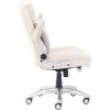 imageAmazon Basics Ergonomic Executive Office Desk Chair with Lumbar Support Flipup Armrests Adjustable Height Cream LeatherCream