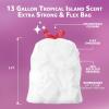 imageAmazon Basics Extra Strong amp Flex Tall Kitchen Drawstring Trash Bags Tropical Island Scent 13 Gallon 40 CountTropical Island