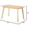 imageAmazon Basics FSC Certified Sturdy Solid Wood Rectangular Dining Table Easy Assembly Kitchen Table 295D x 472W x 295H Natural Wood