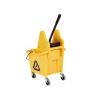 imageAmazon Basics Floor Cleaning Rectangular Mop Bucket with Sturdy Down Press Wringer Combo 35Quart Yellow
