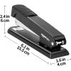 imageAmazon Basics FullStrip Metal Office Desktop Stapler 20 Sheet Capacity NonSlip Black 3Pack36 Count 12 Pack