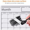 imageAmazon Basics Magnetic Dry Erase Whiteboard Calendar for Fridge Easy to Clean Schedule Organizer 12 x 17 Includes 4 Markers and Eraser