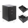 imageAmazon Basics Mobile File Cabinet Black 2071 D x 1551 W x 2429 H  With Lock 3 DrawerBlack