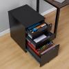 imageAmazon Basics Mobile File Cabinet Black 2071 D x 1551 W x 2429 H  With Lock 3 DrawerBlack