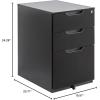 imageAmazon Basics Mobile File Cabinet Black 2071 D x 1551 W x 2429 H  With Lock 3 DrawerBlack