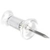 imageAmazon Basics Push Pins Tacks Steel Point Clear Plastic Head for Bulletin Board Maps Posters and Craft Projects 100PackClear