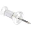 imageAmazon Basics Push Pins Tacks Steel Point Clear Plastic Head for Bulletin Board Maps Posters and Craft Projects 100PackClear