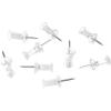 imageAmazon Basics Push Pins Tacks Steel Point Clear Plastic Head for Bulletin Board Maps Posters and Craft Projects 100PackClear