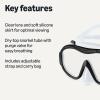 imageAmazon Basics Snorkel Mask with DryTop Tube and Carry Bag Snorkeling Gear for Adults Black