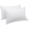 imageAmazon Basics Standard Microfiber Pillow Cases Lightweight Super Soft Easy Care Navy Blue 20 x 30 Set of 2 Pillows Not IncludedBright White