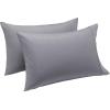 imageAmazon Basics Standard Microfiber Pillow Cases Lightweight Super Soft Easy Care Navy Blue 20 x 30 Set of 2 Pillows Not IncludedDark Gray