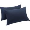 imageAmazon Basics Standard Microfiber Pillow Cases Lightweight Super Soft Easy Care Navy Blue 20 x 30 Set of 2 Pillows Not IncludedNavy Blue