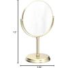 imageAmazon Basics Tabletop Magnifying Vanity Round Mirror with Clear Reflection 1X5X Magnification Iron Frame 72 x 492 Gold72L x 49W