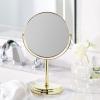 imageAmazon Basics Tabletop Magnifying Vanity Round Mirror with Clear Reflection 1X5X Magnification Iron Frame 72 x 492 Gold72L x 49W