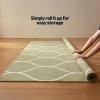 imageAmazon Basics Thin Indoor Area Rug Geometric Printed Washable Home Decor Carpet for Living Room Bedroom 6 W  9 L Beige GeometricGreen Geometric