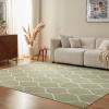 imageAmazon Basics Thin Indoor Area Rug Geometric Printed Washable Home Decor Carpet for Living Room Bedroom 6 W  9 L Beige GeometricGreen Geometric