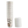 imageAmazon Basics to Go Hot Paper Coffee Cups with Lids 12 oz Caf Design Disposable 100CountSolid  16oz