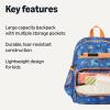 imageAmazon Essentials Kids School Backpack with Multiple Storage Pockets  Durable TearResistant Daypack for Books and SuppliesChildrens School Bag  PinkNavy  Prints