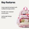 imageAmazon Essentials Kids School Backpack with Multiple Storage Pockets  Durable TearResistant Daypack for Books and SuppliesChildrens School Bag  PinkPinkPlum