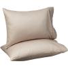 imageAmazon Basics 400 Thread Count 100 Cotton Pillow Cases Sateen Weave King Dark Gray 40 x 20 Set of 2 Pillows Not IncludedStone Gray